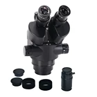 Черный 7X-45X Simul-Focal тринокулярный микроскоп зум стерео микроскоп головка + WF10X20 окуляр для лаборатории