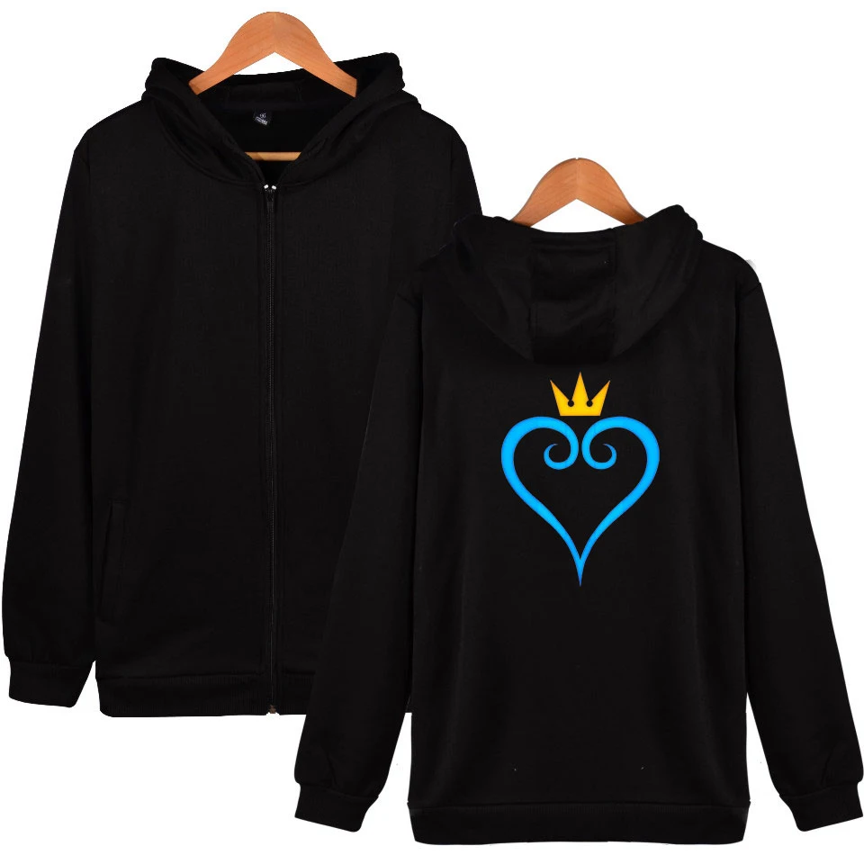 

Kingdom Hearts Zipper Hoodies Casual Kingdom Hearts Pullover Sweatshirt Clothes New Arrivals Hip Hop Fashion Winter Men Women