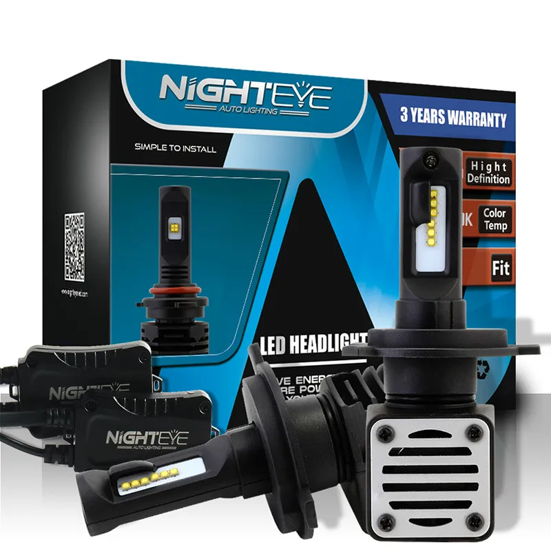NIGHTEYE N1 H4 H7 H11 H1 9005 9006 H3 9007 светодиодный светильник для головы 80 Вт 12000лм всего