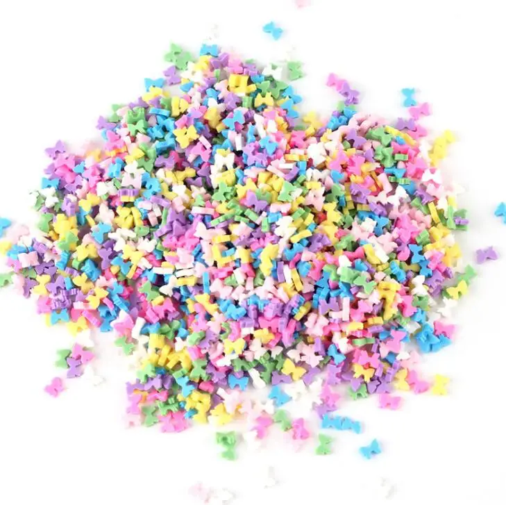 Посыпка из глины 20 г/лот милая красочная в форме сердца с пятизвездочным бантом