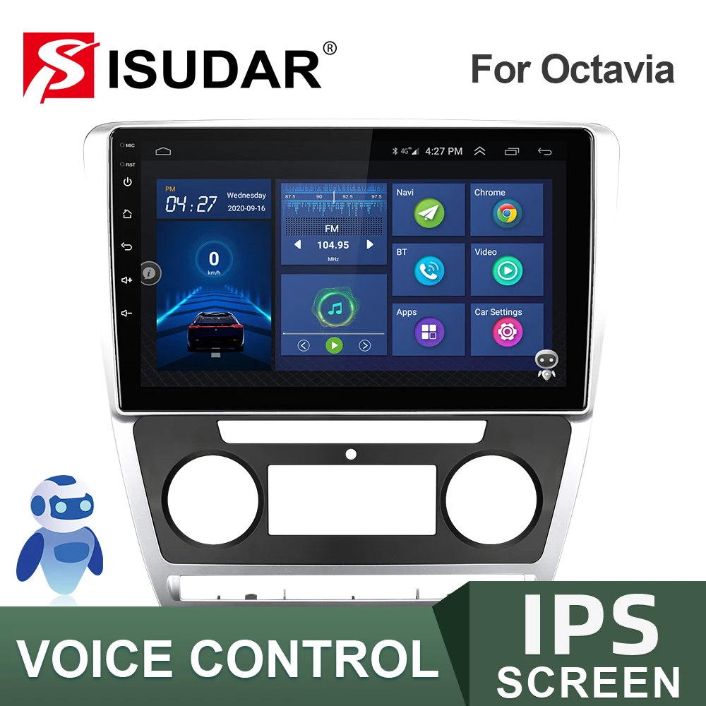 ISUDAR V57S Android Авторадио для Skoda/Octavia 2009 2010 2011 2012 2013 Автомагнитола с экраном