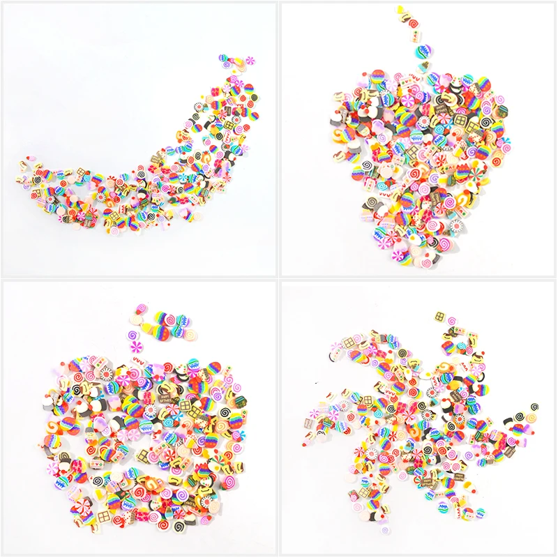 

Clay Resin Filling Fruit Leaf Flower Pattern Colorful Filler Sweet Fruits PVC Snap Clips Covers For DIY UV Epoxy Art Craft