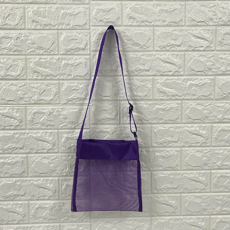 Purple Пляжная сумка для улицы, детские игрушки, быстрая сумка для хранения, инструмент для копания песка, сетчатый мешок для хранения, хороший подарок для детей - Цвет: Purple