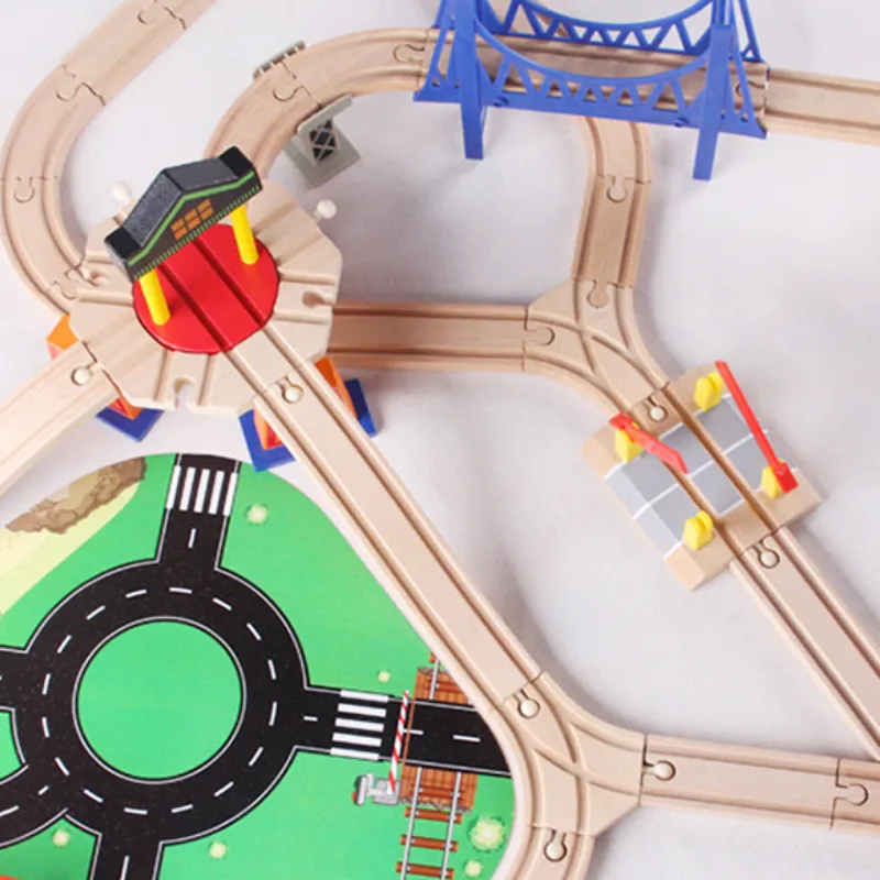 108 шт. деревянные трековые транспортные средства детские игрушки Совместимая
