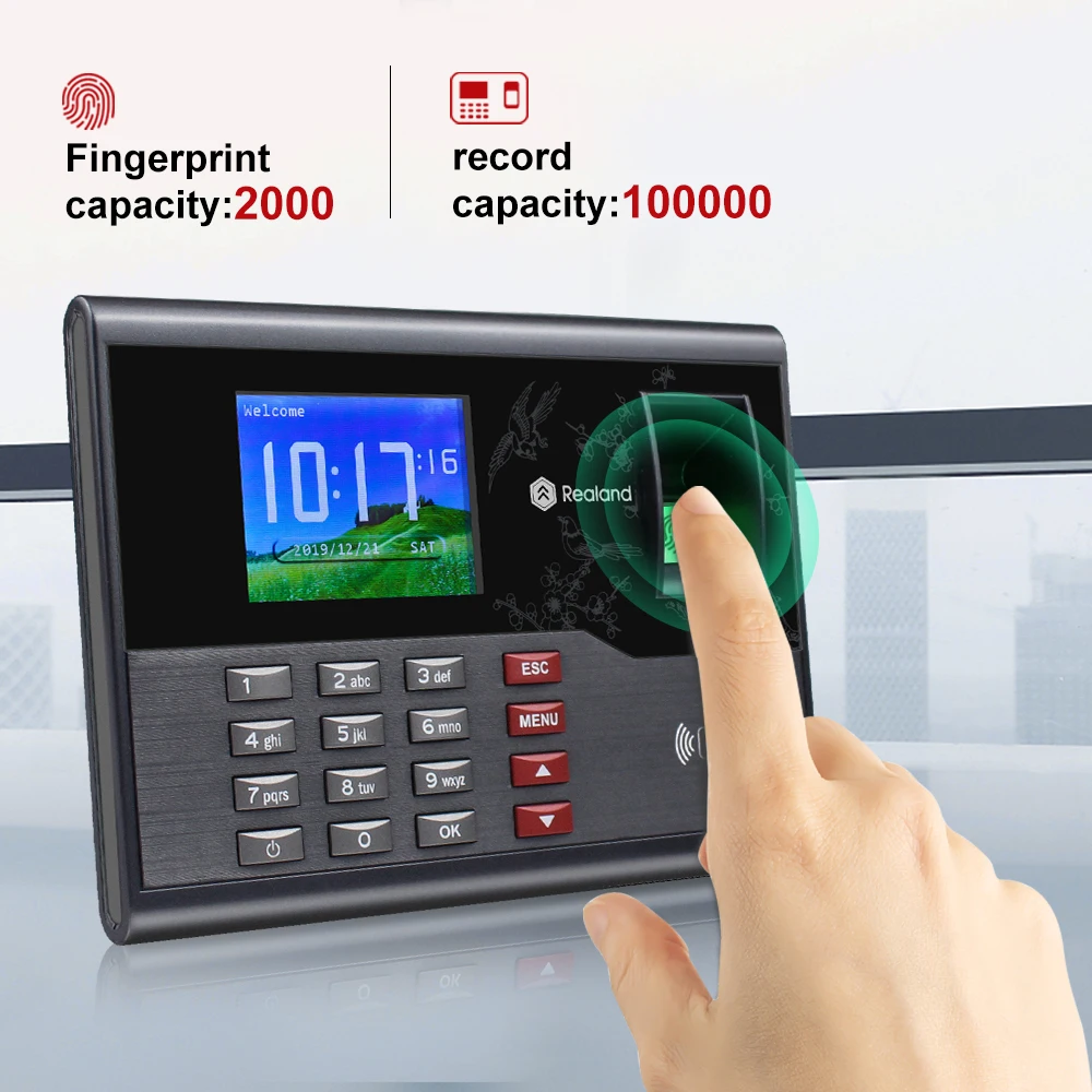 2 8 дюймовый TCP/IP RFID биометрический идентификатор отпечатков пальцев система USB