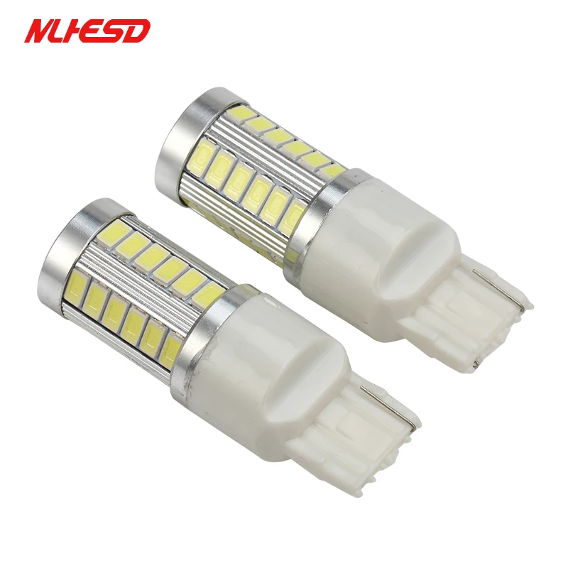 

2 шт., автомобисветодиодный светодиодные лампы T20 7440 W21W WY21W 7443 5630 33SMD
