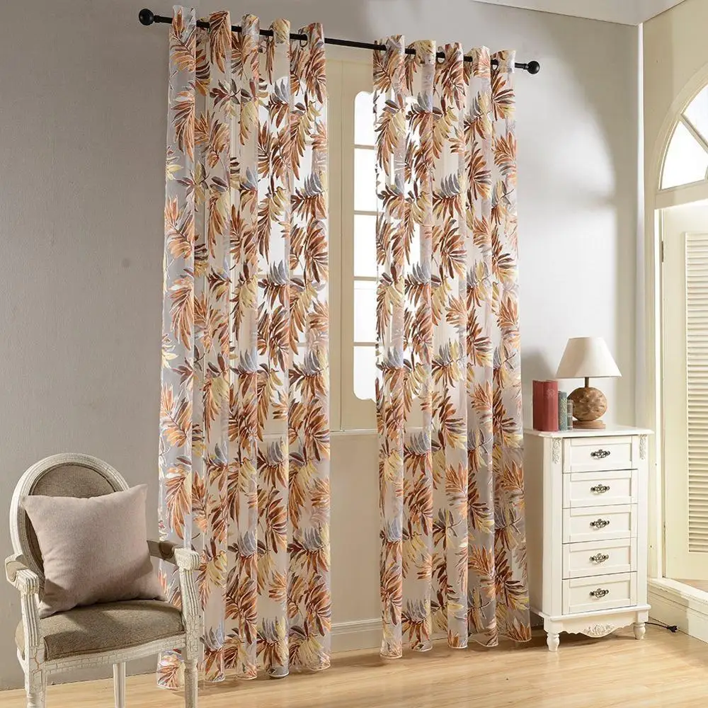 YokiSTG вуаль тюль занавески тропический цветок фотообои для гостиной кухни Шторы
