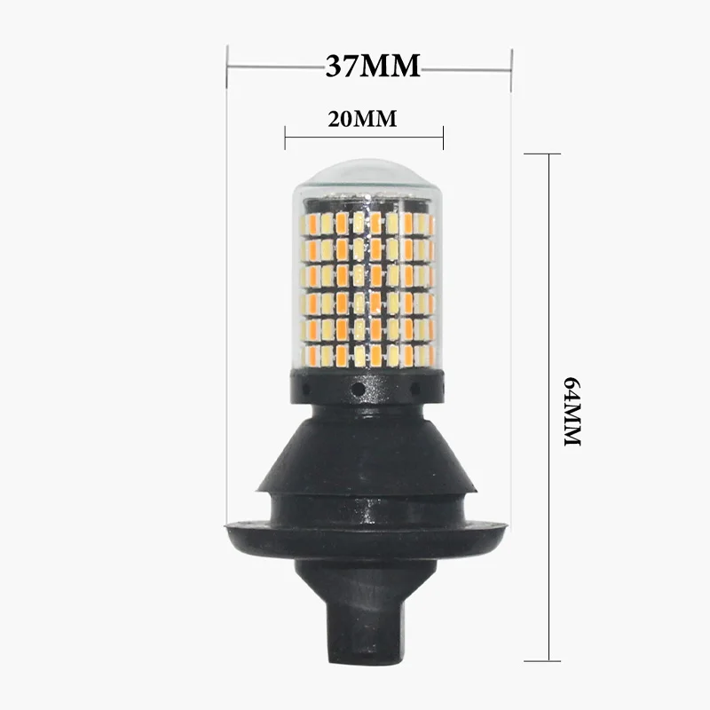2X двойной Цвет дневные ходовые огни 1156 BA15S P21W BAU15S py21w T20 7440 4014 168SMD сигнала поворота