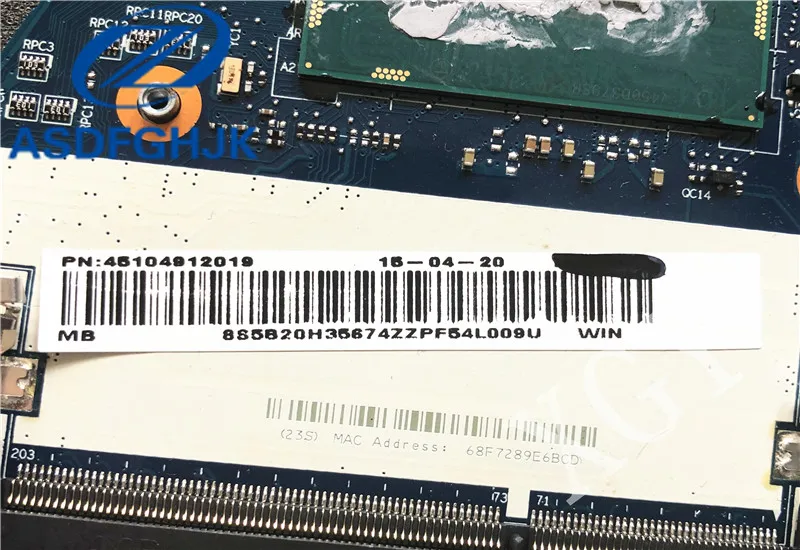 

Laptop motherboard for Lenovo YOGA3 14 Motherboard BTUU1 NM-A381 REV: 1.0 with I7-5500U DDR3L 100% test OK