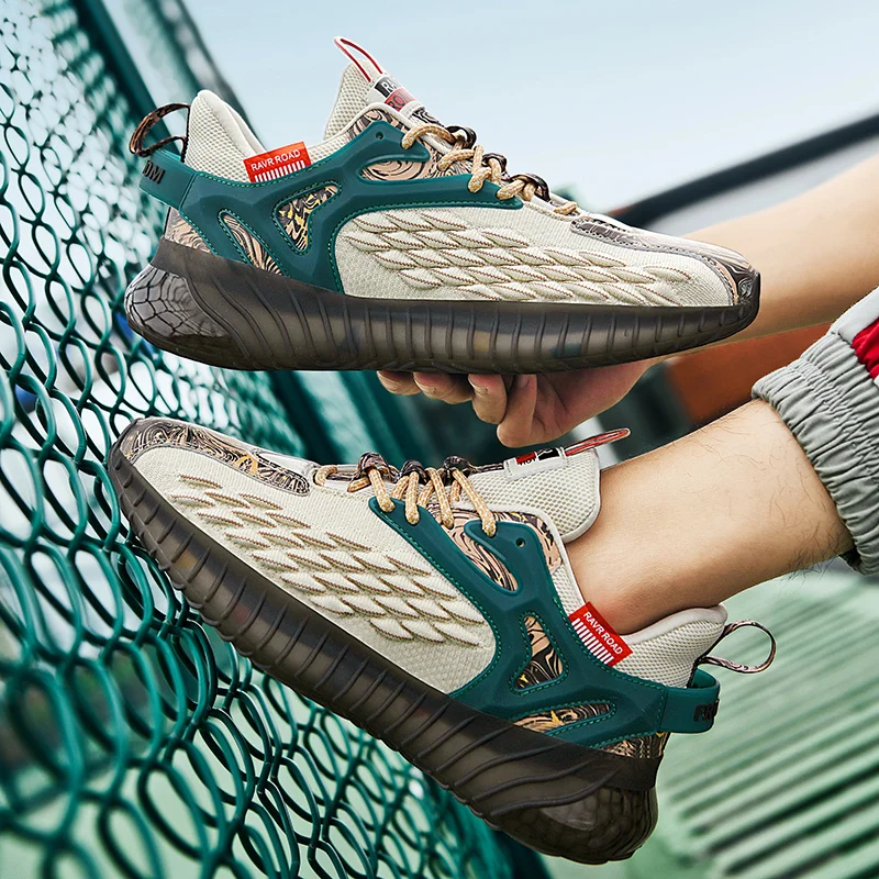 Shoes Men High Quality Male Sneakers Breathable Beige Fashion Gym Casual Light Walking Plus Size Footwear Running Shoes For Men