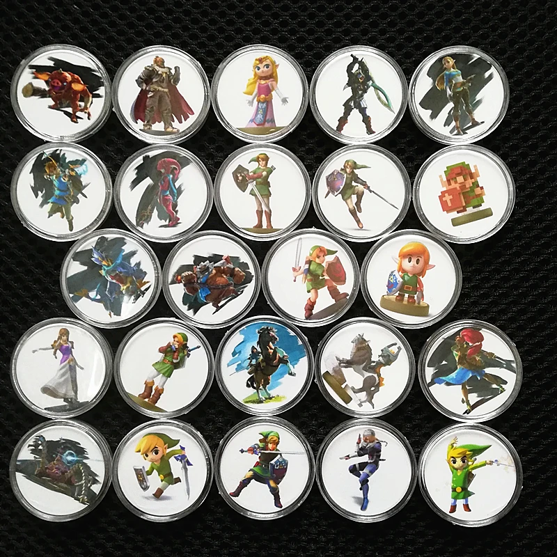 

Fast Shipping 24Pcs Zelda Collection Coin Card Full Set Ntag215 NFC Tag 2021 New Data Setting