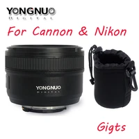 yongnuo yn35mm canon lens 35mm f2 auto focus wide angle large aperture fixed len for canon nikon cameras with camera lens sleeve