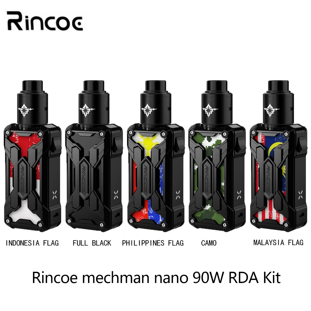 RDA набор Rincoe mechman nano 90 Вт питание от одной батареи 18650 810pom капель манто мини вейп