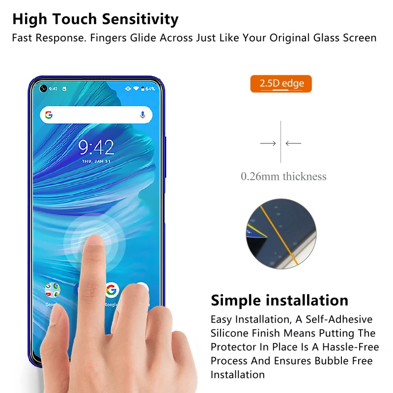 2 шт./лот закаленное стекло для UMIDIGI F1 F2 Защита экрана umidigi a5 pro a3 prower 3 X защитная