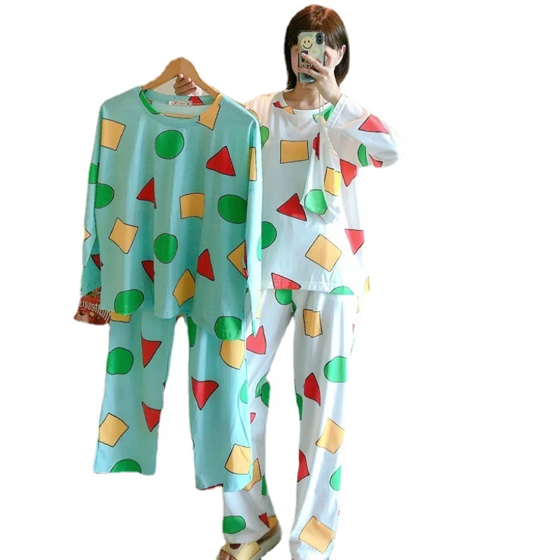 New Pijama for Female Pajama Cotton Spring Autumn Long Costume Set Japanese Pajamas for Woman Sleepwear Suit Home Wear Nightgown
