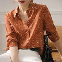 long sleeved shirt women spring and autumn 2021 new womens loose chiffon shirt shirt vintage top blouse women shirt