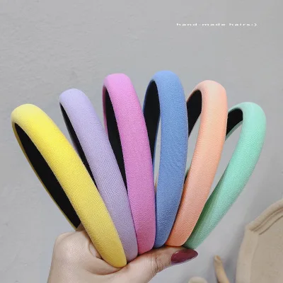 Ободок для волос карамельных цветов простой нескользящий обруч мытья лица