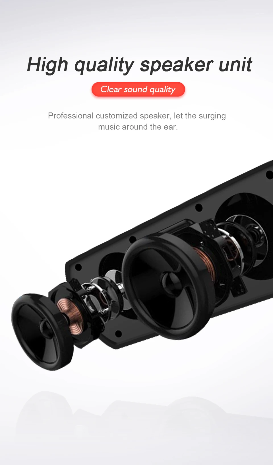 SANLEPUS HIFI Портативный беспроводной Bluetooth динамик стерео Саундбар TF fm-радио музыкальный сабвуфер Колонка динамик s для компьютера телефона
