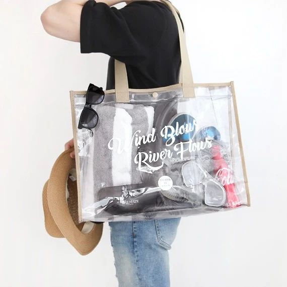 Летняя женская Прозрачная голограмма пластиковая сумка пляжная на плечо