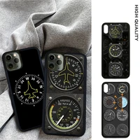 aviation aeroplane instrument phone case for iphone 12 11 pro max xs x xr 6 6s 7 8 plus se 2020 high quality pc cover