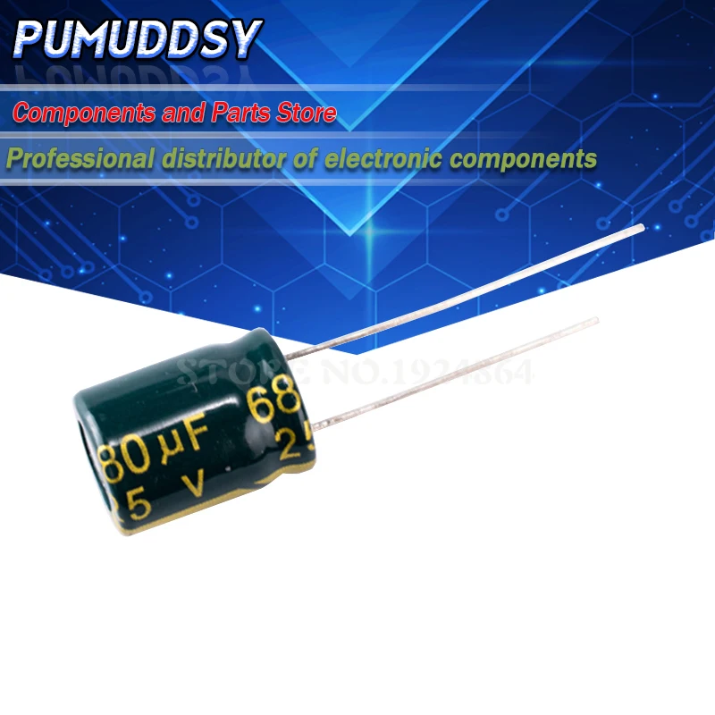 20 шт. электролитический конденсатор 25V680UF 10X13 680 мкФ 25V 10*13 мм|Конденсаторы| |