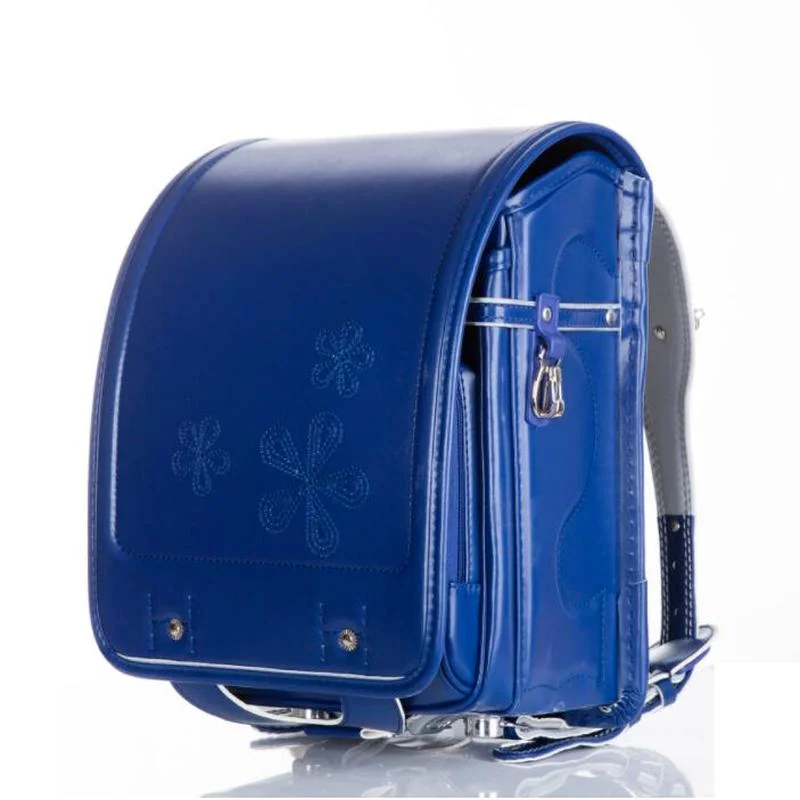 Роскошный Японский Школьный ранец для девочек с вышитыми цветами, водонепроницаемый кожаный ортопедический рюкзак с металлической пряжко...