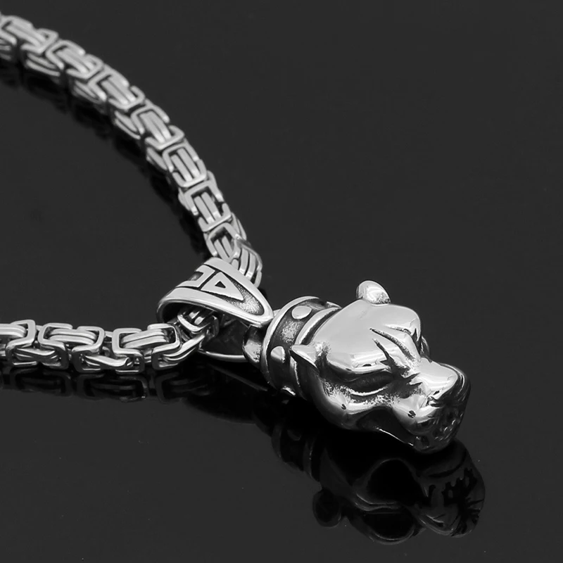 

Silver color fashion men punk hip hop style stainless steel necklace 210325-11
