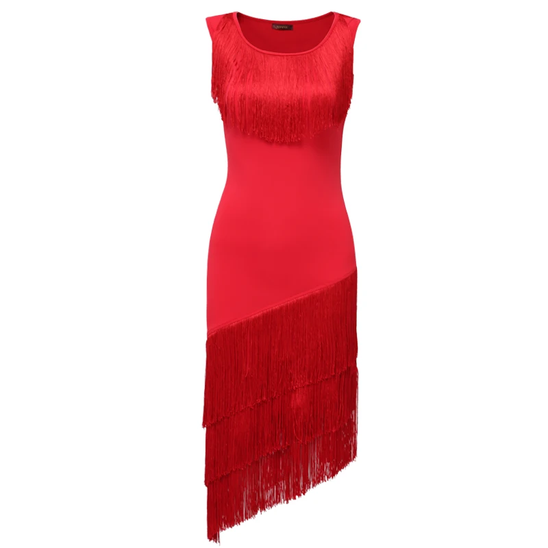 

2021 Lady new Latin Dance Dress Competition Practice Dress Costumes Skirt Performing Dress Adult Ruma Samba Fringed Skirt