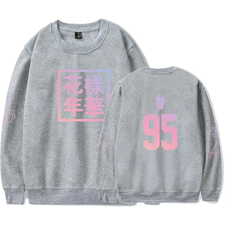 

Harajuku Sweatshirts Love Yourself Young Forever Bangtan Boys Capless Hoodie Hip Hop K-pop Pullover O-neck Boy Girl Tops 2021