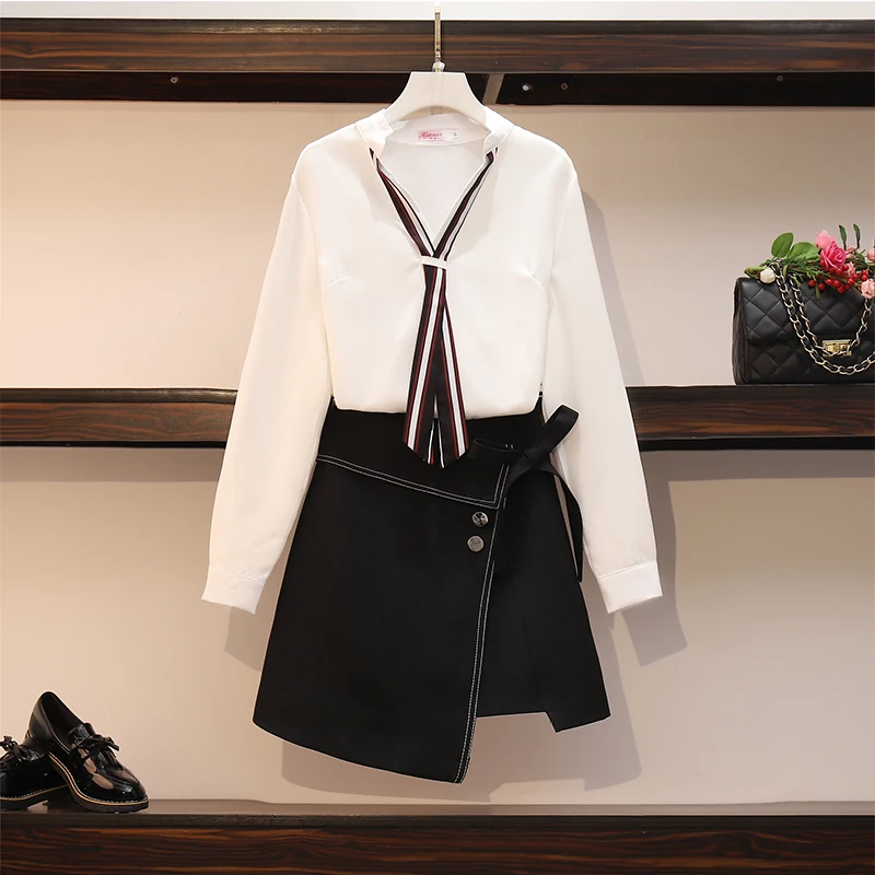 HAMALIEL/Весенняя блузка комплект из двух предметов Свободная Женская Офисная