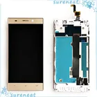 ЖК-дисплей 5,0 дюйма с рамкой для Philips Xenium V787, дисплей с сенсорным экраном и дигитайзером, сенсорная панель в сборе, детали, черныйбелыйзолотой