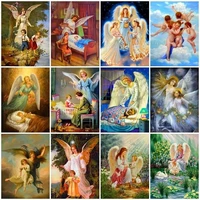 5d diy nice angel diamond painting cross stitch woman and children full drill diamond embroidery religion mosaic home decoration