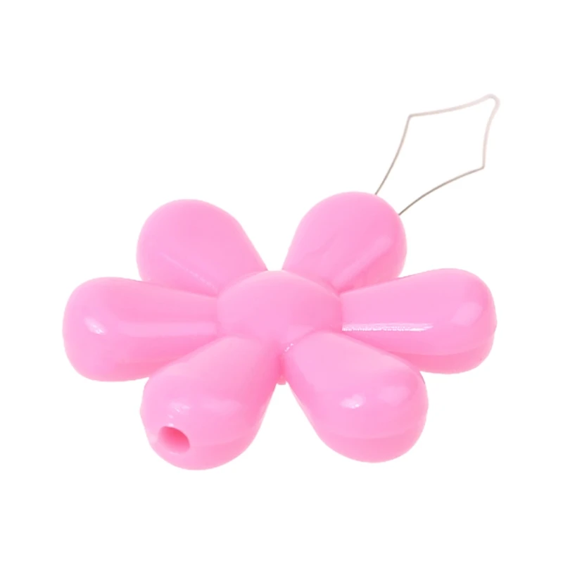 

30pcs Multicolor Flower Shape Wire Loop Needle Threaders for Cross Stitch Embroidery Sewing Needlework Thread Guide Tool
