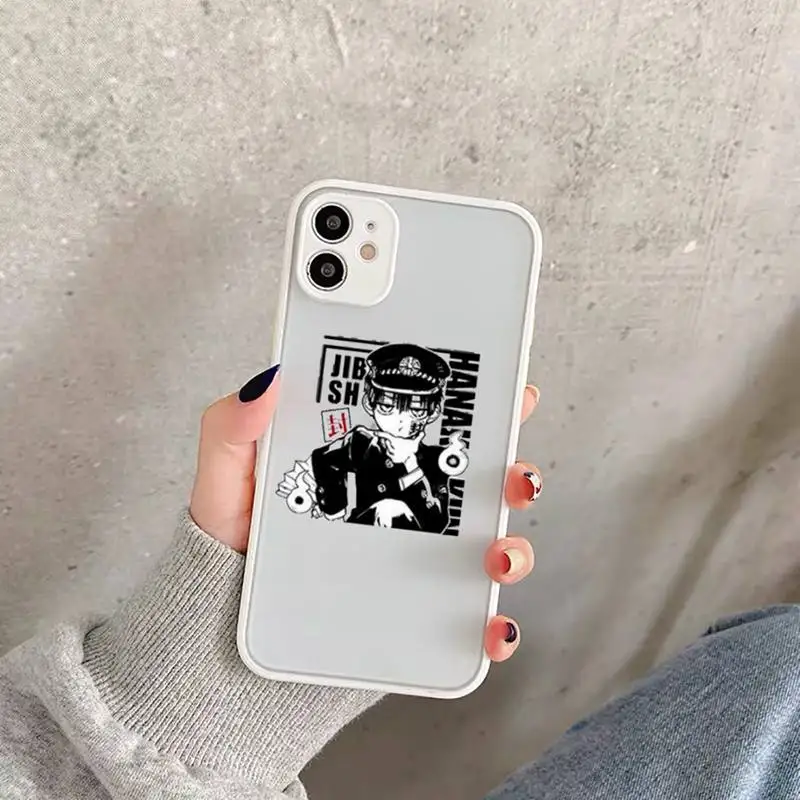 

Jamular Toilet Bound Hanako Kun Phone Case For iPhone 12 11 Mini Pro XR XS Max 7 8 Plus X Matte transparent White Cover