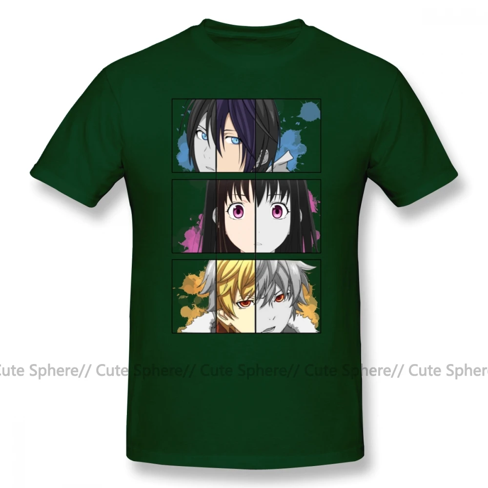 Футболка Noragami, футболка норагами, принт, 100 хлопок, Мужская футболка, 6xl, короткий рукав, милая Пляжная футболка - Цвет: Dark Green