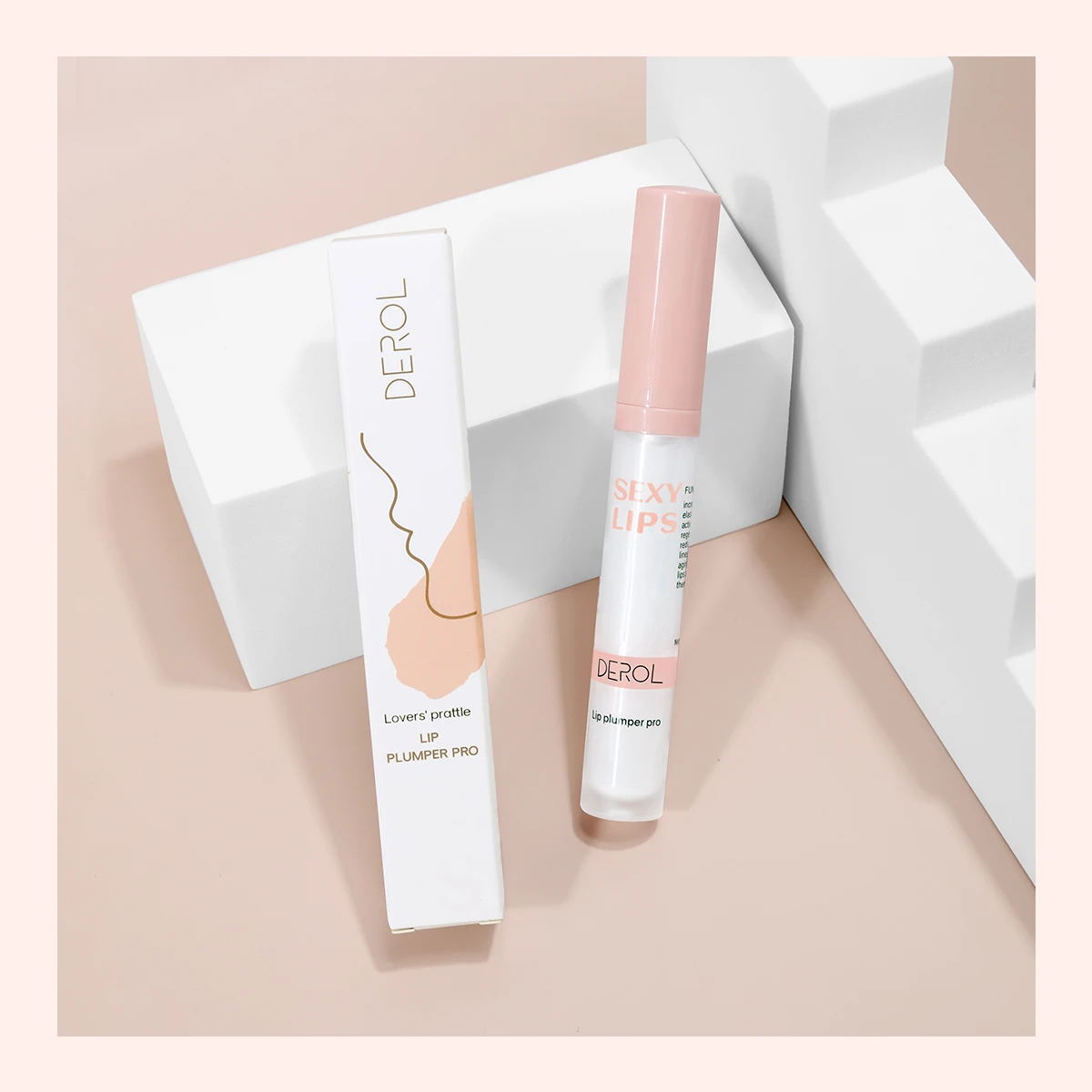 

DEROL Liquid Lip Plumper Instant Volumising Moist Lip Oil Long-Lasting Water Embellish Elastic Reduce Lip Fine Lines Lip Plumper