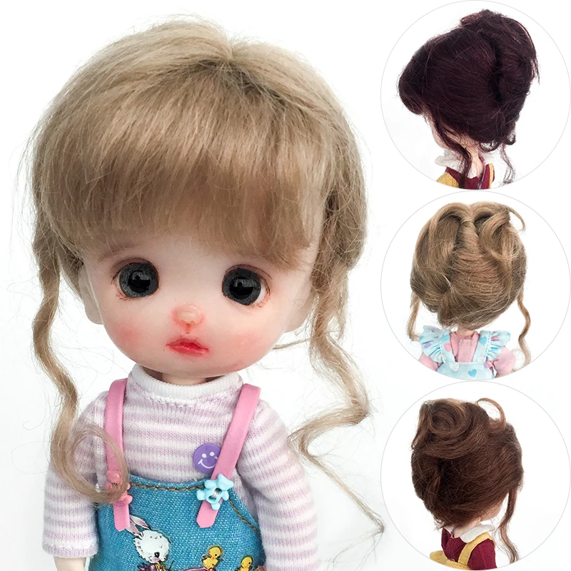 Новинка 1/8 BJD/SD/кукла парик мохер челка длинные кудрявые золотистые коричневые