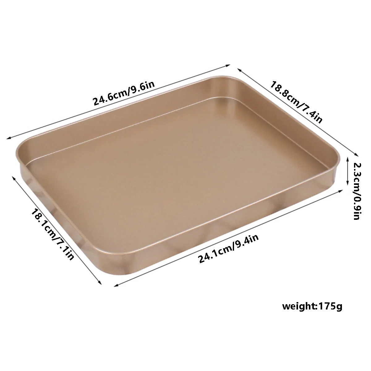 

Rectangle Non-stick Baking Tray Carbon Steel Kitchen Cake Bread Biscuit Baking Pan Baking CakeTool Gold Cake Tray