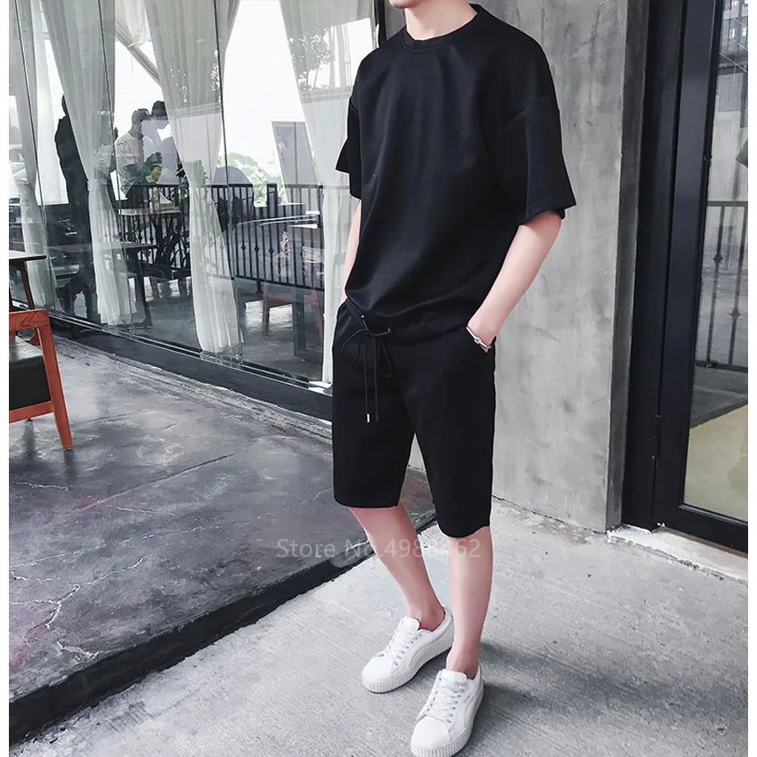 

Traditional Chinese Men's Sets T-shirt Shorts Set Men Tang Suit Male Tai Chi Uniform Kung Fu Casual Linen Lace Up Shirts Sets