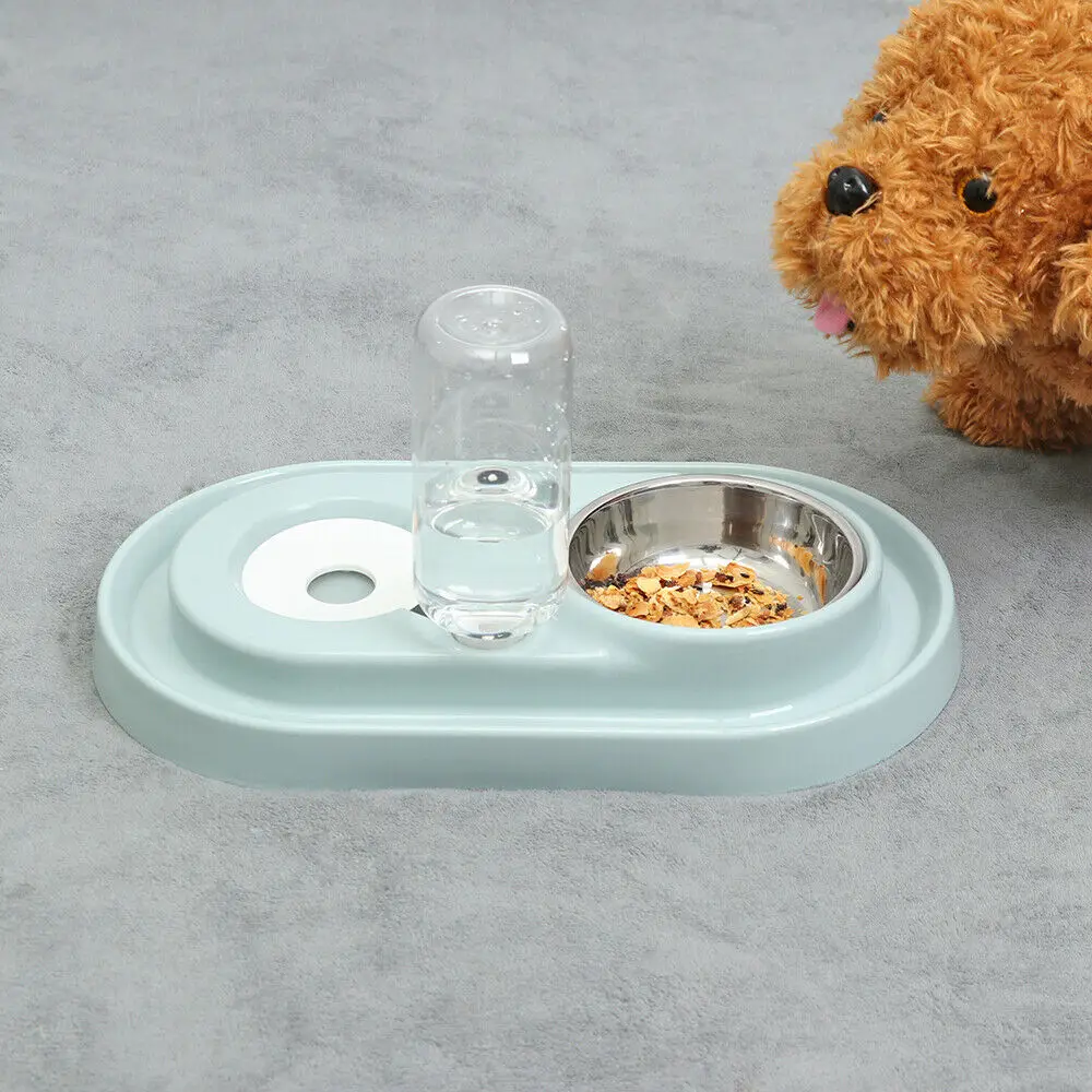 Кошачья миска для собак подачи воды 2 в 1 для домашних животных кошки питьевой воды фонтан собаки Еда диспенсер для подачи воды станция Чаша Блюдо