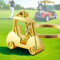 fashion sports car decor pendant metal alloy creative golf cart keychain packback key holder jewelry accessories