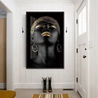 Современная Художественная Картина на холсте Африканские черные женские плакаты и принты в скандинавском стиле настенные картины для гостиной украшение дома