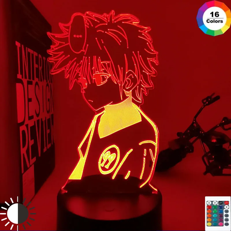 

Anime Hunter X Hunter Led Night Light Killua Zoldyck Figure Nightlight Color Changing Usb Battery Table 3d Lamp Gift for Kids