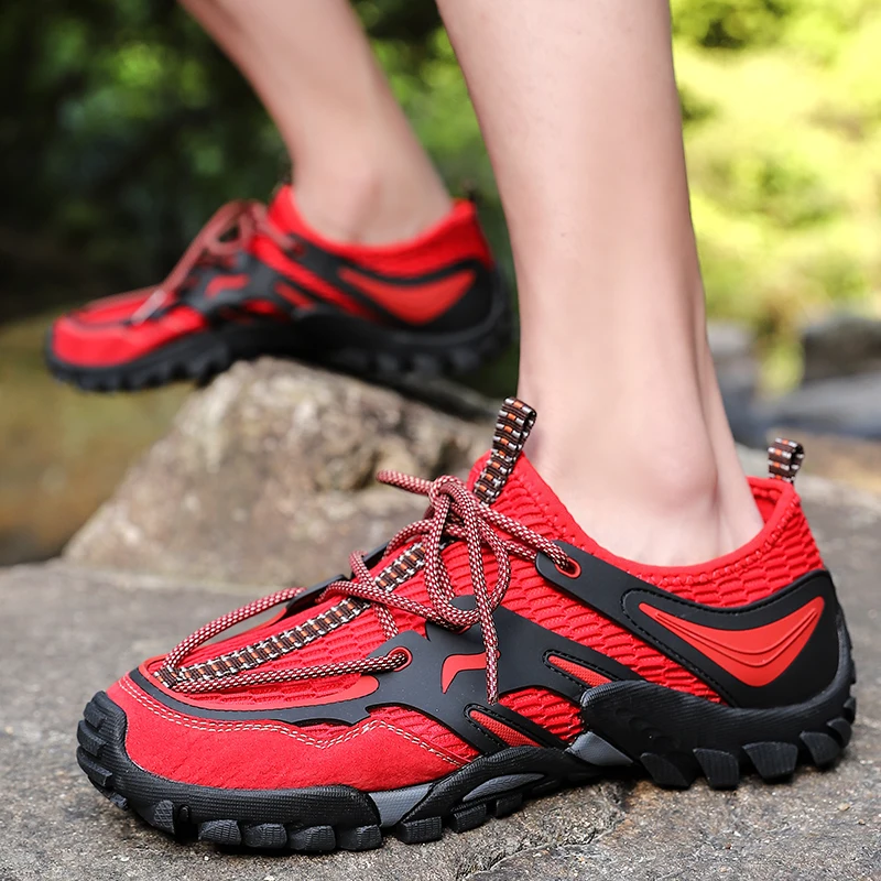 Мужские сандалии с дышащей сеткой быстросохнущие для пляжа походов реки