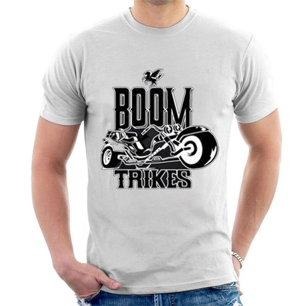 

Футболка Boom Trikes, мужская хлопковая Приталенная футболка, Мужская футболка с забавным принтом
