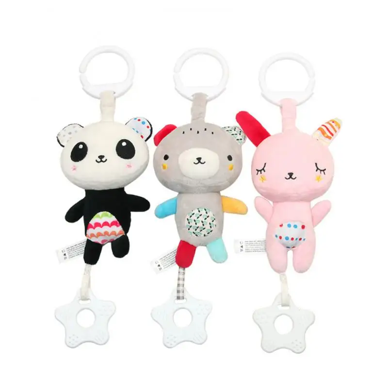 

Cartoon Baby Toys 0-12 Months Bed Stroller Baby Mobile Hanging Musical Rattles Newborn Infant Toys With Teether