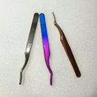 1 шт., золотистый пинцет с ресницами для искусственных ресниц