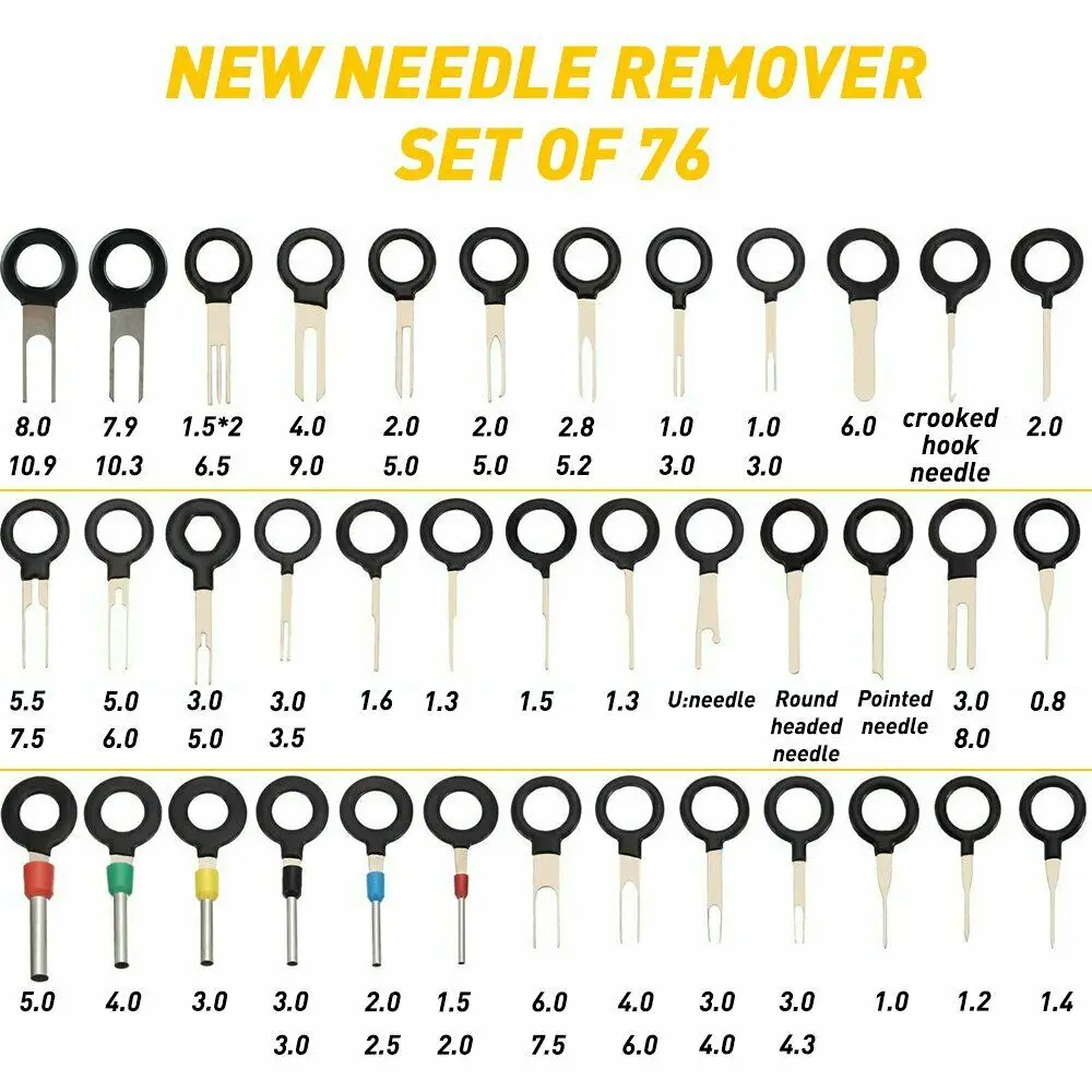 

152Pcs Steel And Plastic Terminal Removal Kit Wiring Crimp Connector Pin Puller Terminal Car Repair Professional Tools Practi