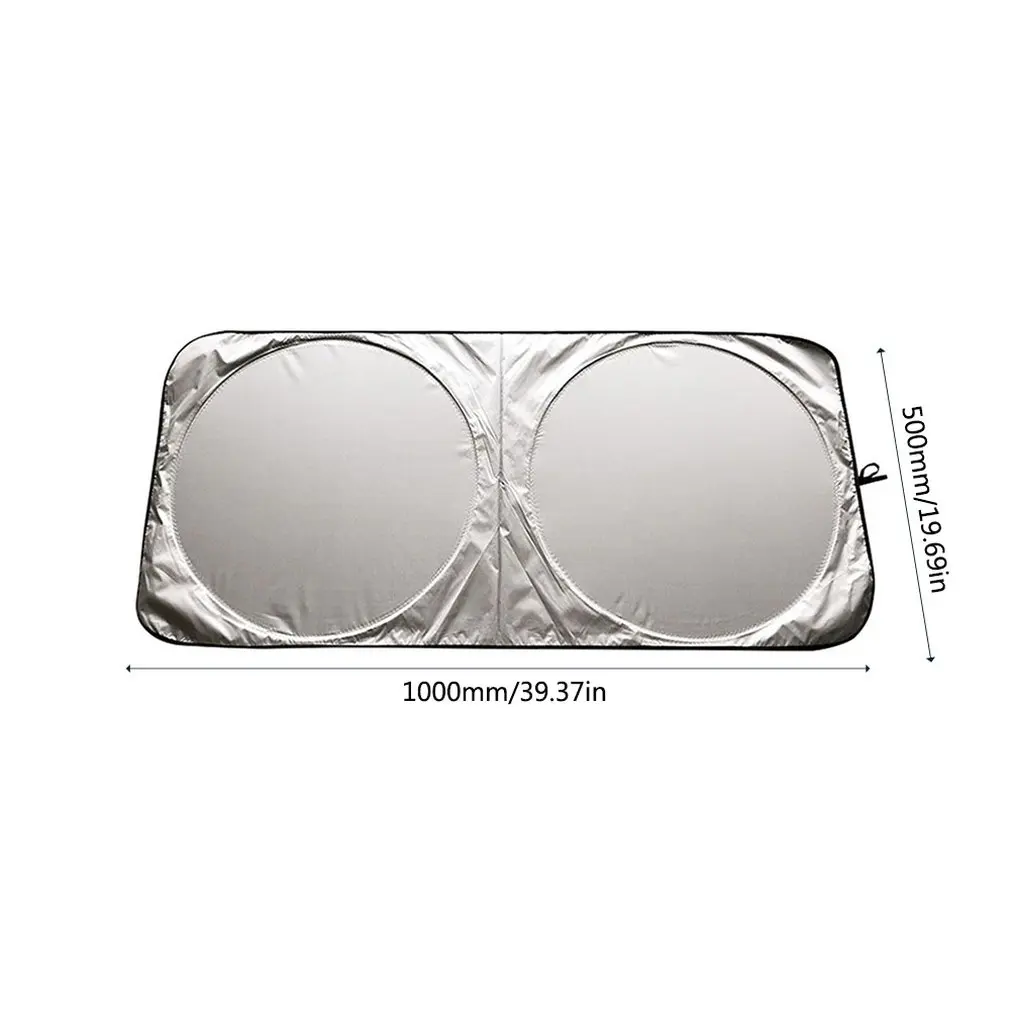

Automobile Double-loop Stainless Steel Silver-coated Cloth Reflecting Car Temperature-shading Front Block