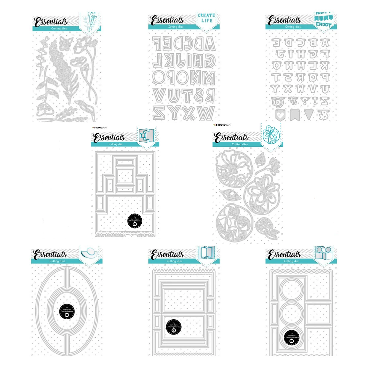

Alphabet Essentials storybook Folder Cardshape Circle Zigzag Garland Blok Metal Cutting Dies Diy Decorative Embossing Crafts Die